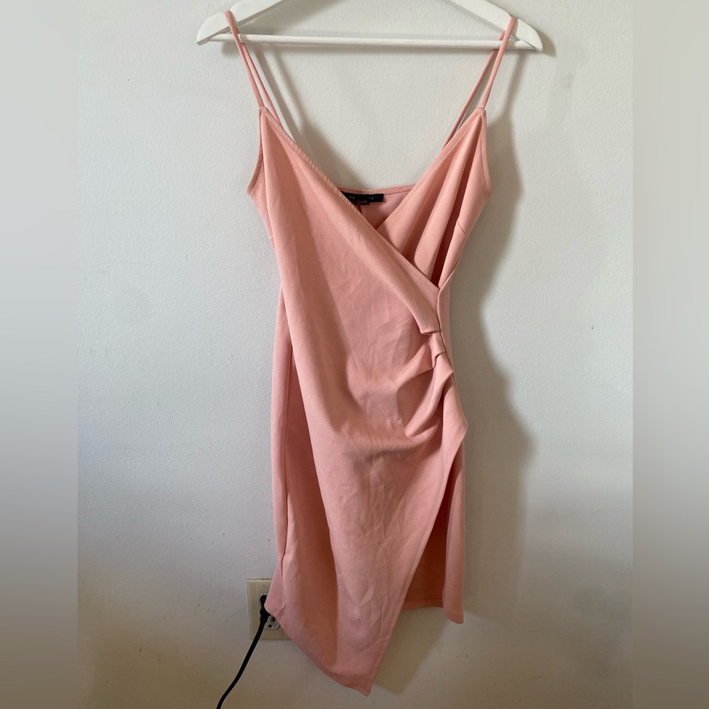 Revamped Blush Asymmetrical Dress
